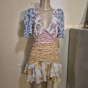 LoveShackFancy Arlo Silk Made In India Mini Dress 6